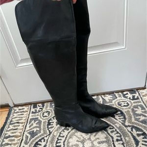 Donald Pliner Leather Over the Knee Boots